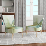 Designart 'Abstract Watercolor Green House' Modern Accent Chair