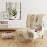 Designart 'Red Farmhouse Butterfly' Farmhouse Accent Chair