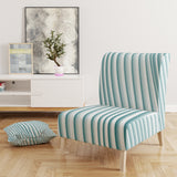Designart 'Fractal Small Blue 3D Waves' Contemporary Accent Chair