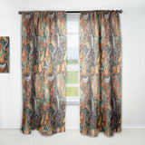 Designart 'Paisley Floral Pattern' Bohemian & Eclectic Curtain Panel