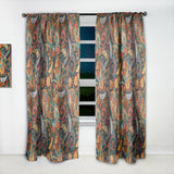 Designart 'Paisley Floral Pattern' Bohemian & Eclectic Curtain Panel