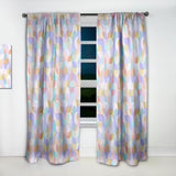 Designart 'Drop-Shaped Twists & Pattern of Undulating Geometric Forms' Modern Curtain Panel