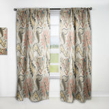 Designart 'Vintage Indian Floral Pattern' Tropical Curtain Panel