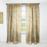 Designart 'Flower Pattern Botanic Texture' Modern & Contemporary Curtain Panel