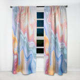 Designart 'Marbled Colours in Blue, Green and Red' Modern & Contemporary Curtain Panel
