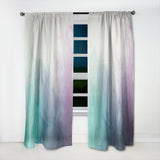Designart 'Cyan, Blue and Pink water in Ink Composition' Mid-Century Modern Curtain Panel