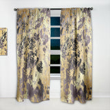 Designart 'Golden Marble Composition' Modern & Contemporary Curtain Panel