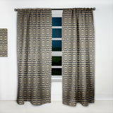 Designart 'Golden Luxury Metallic Geometrics XIII' Mid-Century Modern Curtain Panel