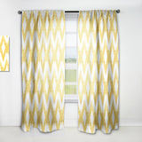 Designart 'Gold glittering lines pattern' Mid-Century Modern Curtain Panel