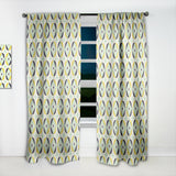Designart 'Diamond Retro V' Mid-Century Modern Curtain Panel