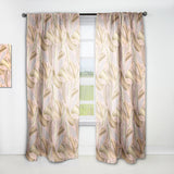Designart 'Golden Tropical Pattern V' Mid-Century Modern Curtain Panel