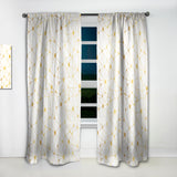 Designart 'Golden Grid I' Mid-Century Modern Curtain Panel