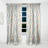 Designart 'Diamond Retro XI' Mid-Century Modern Curtain Panel