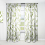 Designart 'Tropical Botanicals I ' Mid-Century Modern Curtain Panel
