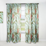 Designart 'Tropical Foliage II' Mid-Century Modern Curtain Panel