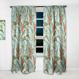 Designart 'Tropical Foliage II' Mid-Century Modern Curtain Panel