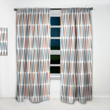 Designart 'Retro Abstract Drops V' Mid-Century Modern Curtain Panel