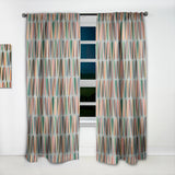 Designart 'Retro Abstract Drops IX' Mid-Century Modern Curtain Panel