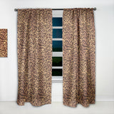 Designart 'Leopard Fur Safari III' Mid-Century Modern Curtain Panel