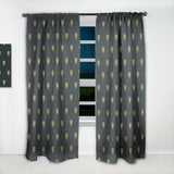 Designart 'Golden Heart Design' Mid-Century Modern Curtain Panel