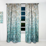 Designart 'Blocked Abstract II' Modern Curtain Panel