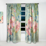 Designart 'Hibiscus Garden III' Traditional Curtain Panel