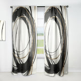 Designart 'Gold Glamour Circle III' Posh & Luxe Curtain Panel