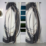 Designart 'Gold Glamour Circle III' Posh & Luxe Curtain Panel