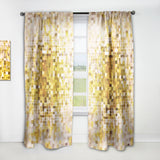 Designart 'Glam Yellow Explosion Blocks' Modern Curtain Panel