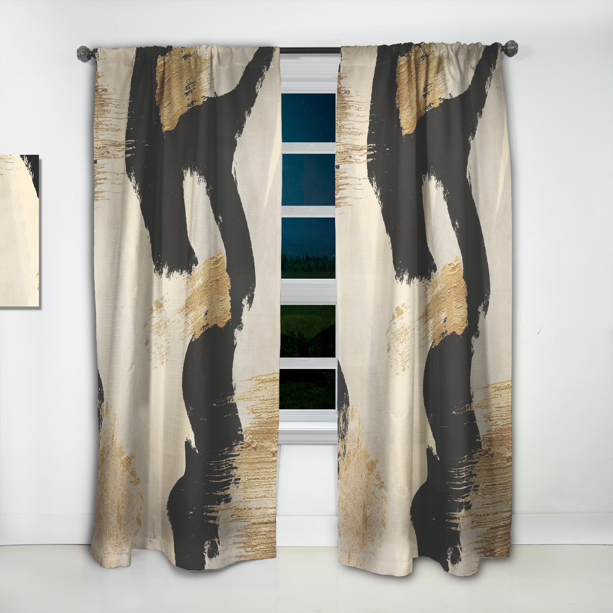 Designart 'Glam Collage II' Modern & Contemporary Curtain Panel
