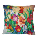 Bouquet of Colorful Flowers - Floral Throw Pillow