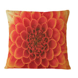 Orange Abstract Flower Petals - Floral Throw Pillow