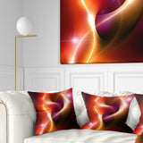 Abstract Warm Red Fractal Design - Abstract Throw Pillow