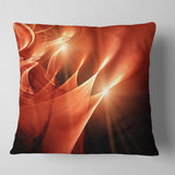 Abstract Warm Brown Fractal Design - Contemporary Abstract Throw Pillow