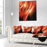 Abstract Warm Brown Fractal Design - Contemporary Abstract Throw Pillow