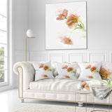 Cute Tulips Illustration Watercolor - Floral Throw Pillow