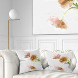 Cute Tulips Illustration Watercolor - Floral Throw Pillow