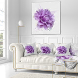 Purple Rose Watercolor Illustration - Floral Throw Pillow