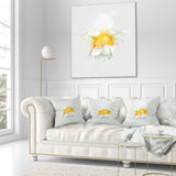 White Narcissus Flower Watercolor - Floral Throw Pillow