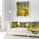 Dragon Fly Watercolor Illustration - Animal Throw Pillow