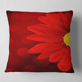 Red Flower with Lit up Background - Floral Throw Pillow