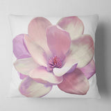 Cute Light Pink Magnolia Flower - Flowers Throw Pillowwork