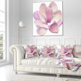 Cute Light Pink Magnolia Flower - Flowers Throw Pillowwork