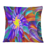 Spectacular Stain Glass with Spirals - Floral Throw Pillow