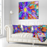 Spectacular Stain Glass with Spirals - Floral Throw Pillow