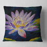 Purple Lotus Flower - Floral Throw Pillow