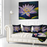 Purple Lotus Flower - Floral Throw Pillow