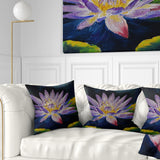 Purple Lotus Flower - Floral Throw Pillow