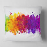 Artistic Watercolor Splash - Abstract Throw Pillow