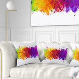 Artistic Watercolor Splash - Abstract Throw Pillow